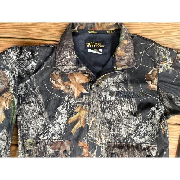 Scent Blocker Men's Camouflage Zip up hunting jacket. Sz. M. Mossy oak break up - Picture 2 of 5